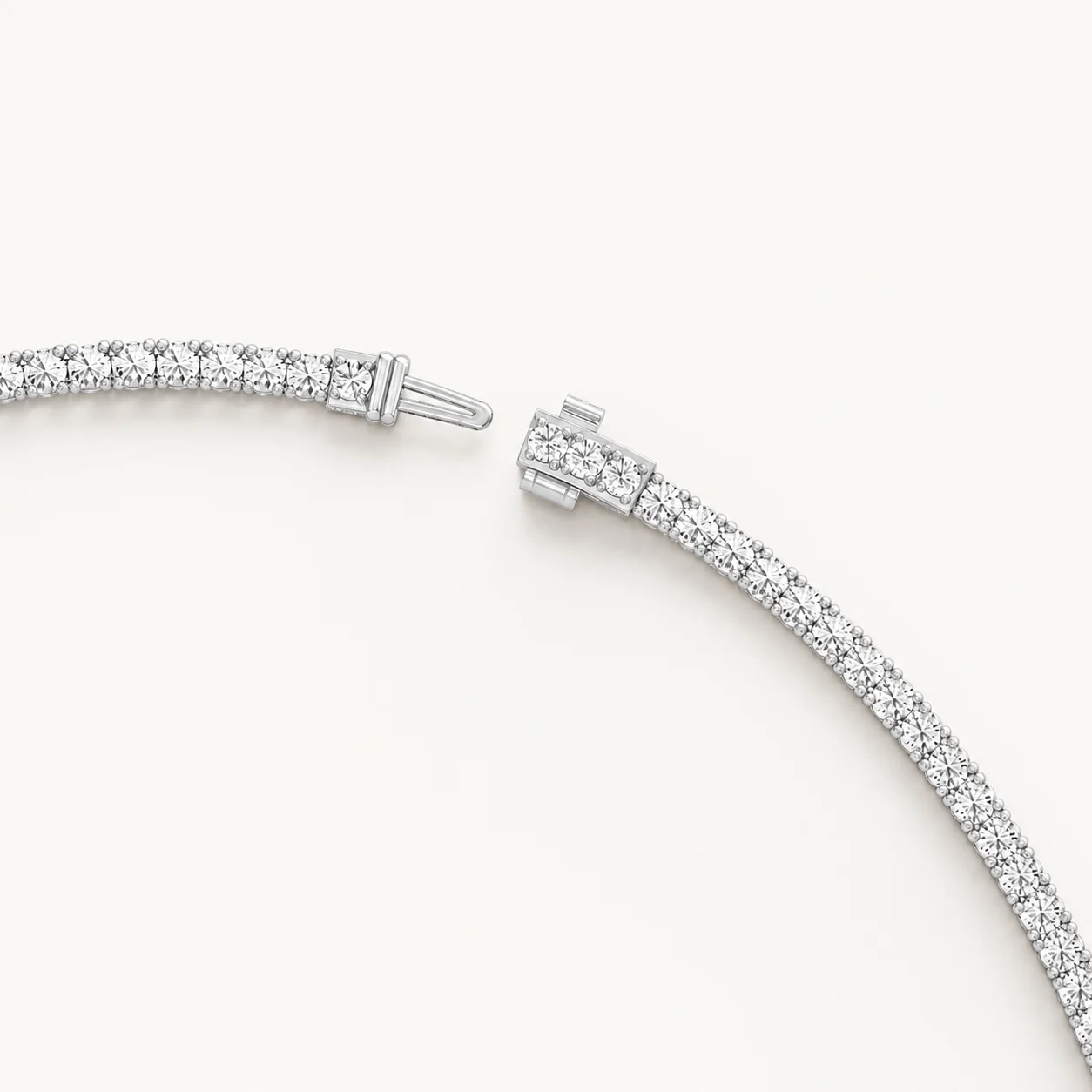 14K Gold Lab Grown Diamond Tennis Necklace-7.00 ct thumbnail 3