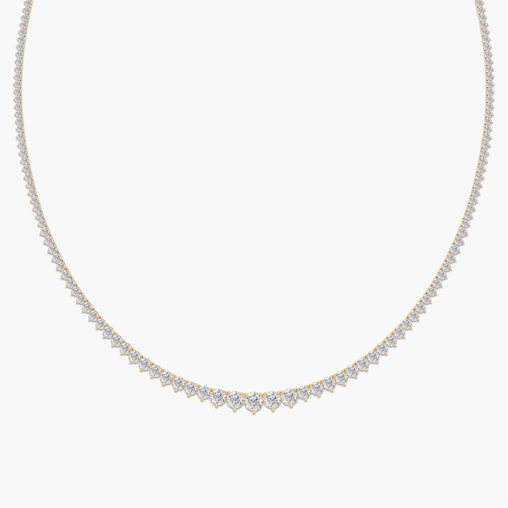 14K Gold Lab Grown Diamond Graduated Tennis Necklace-10 ct product image