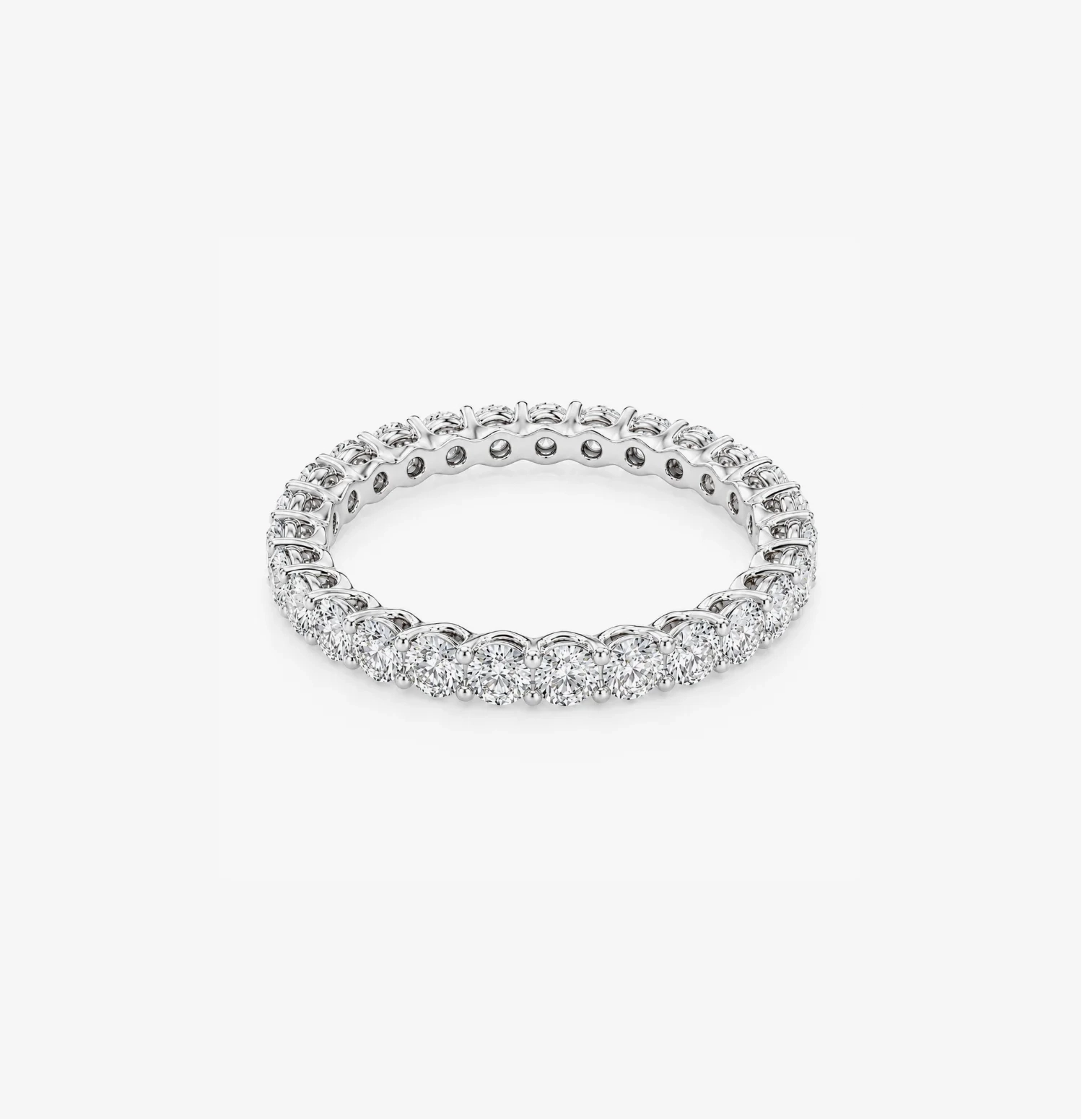 14K Lab Grown Round Diamond Eternity Band - 1.0 ct product image 1