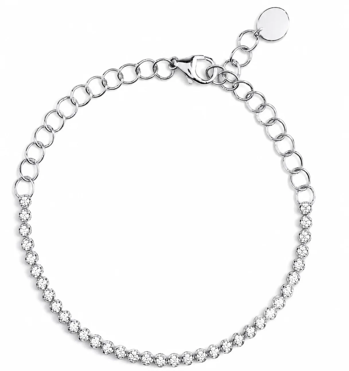 14K Gold Natural Diamond Petite Tennis Bracelet-0.50 CT thumbnail 3