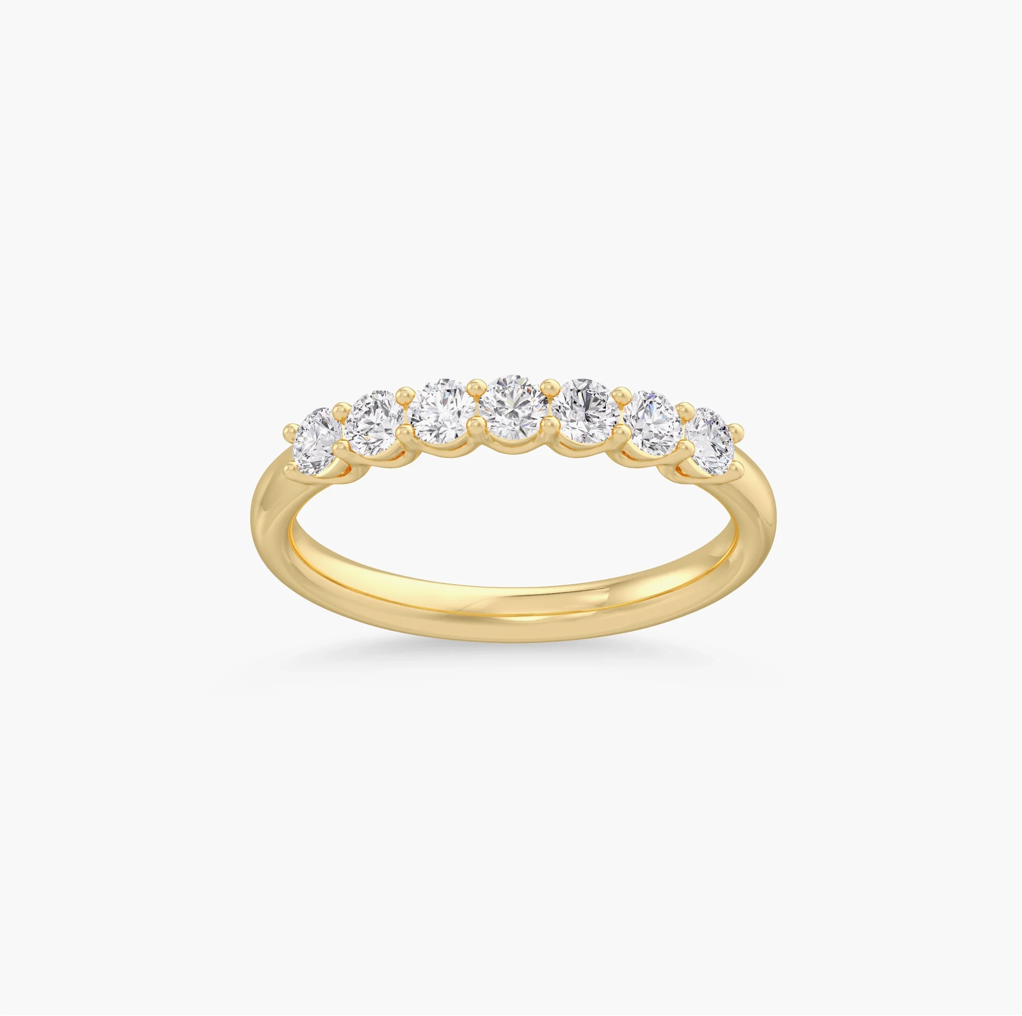14K LAB Grown Round Diamond Seven Stone Band - 0.50 ct thumbnail 5