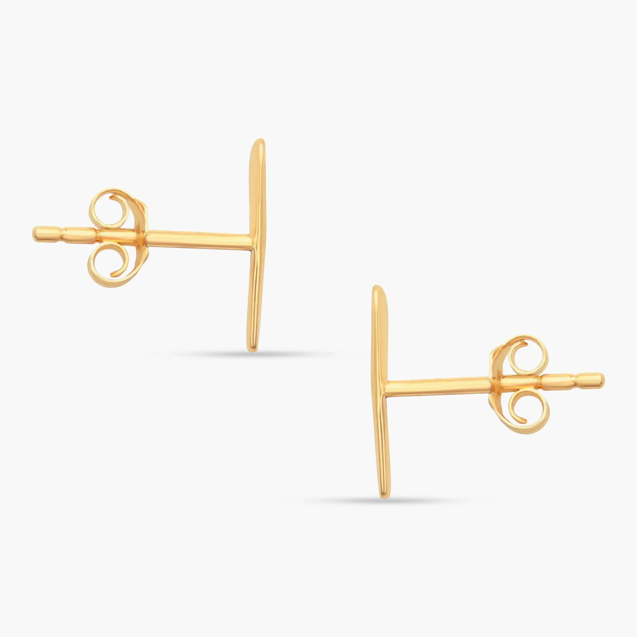 14K Gold Line Studs thumbnail 2
