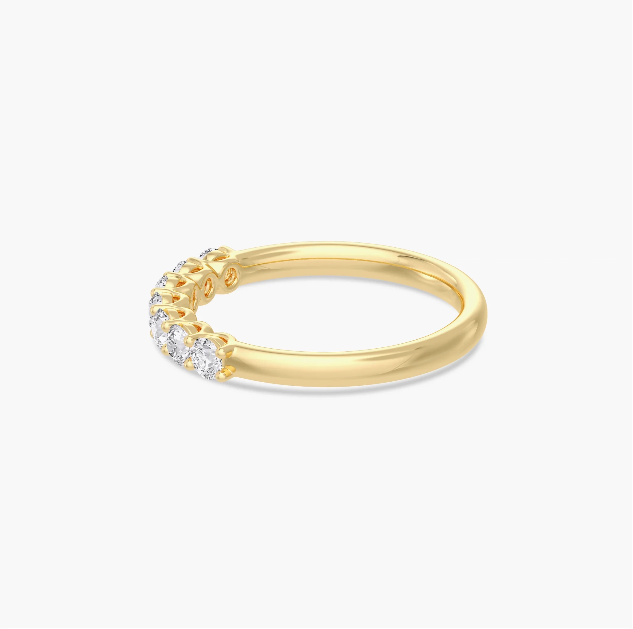 14K LAB Grown Round Diamond Seven Stone Band - 0.50 ct thumbnail 2