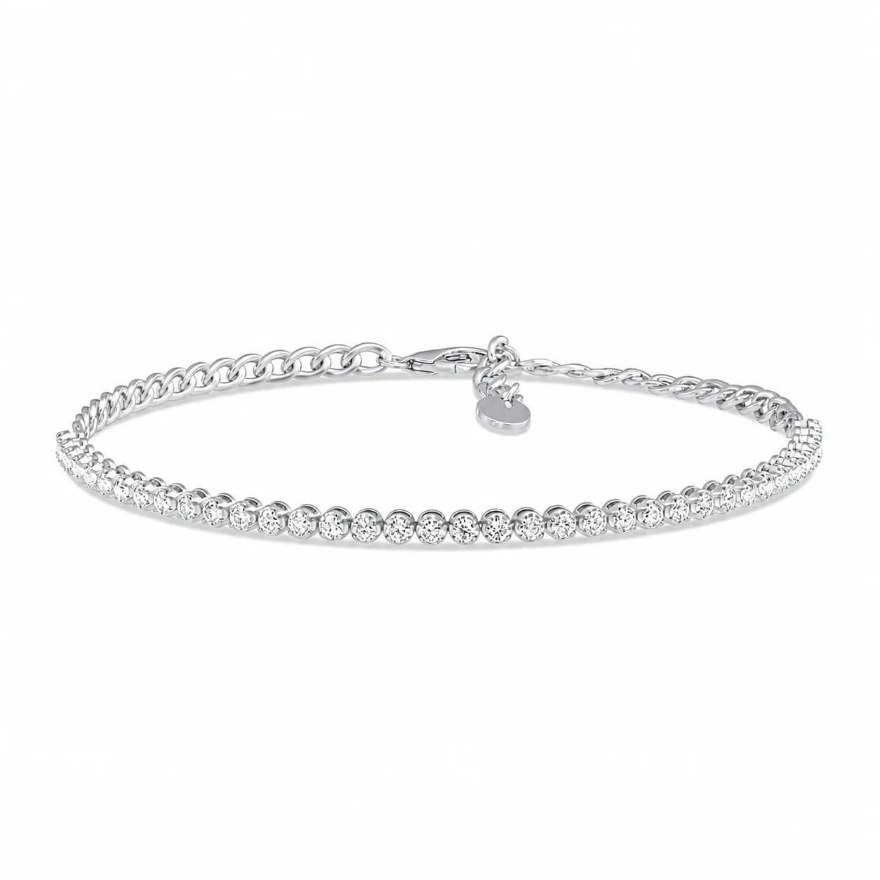 14K Gold Natural Diamond Petite Tennis Bracelet-0.50 CT product image 1