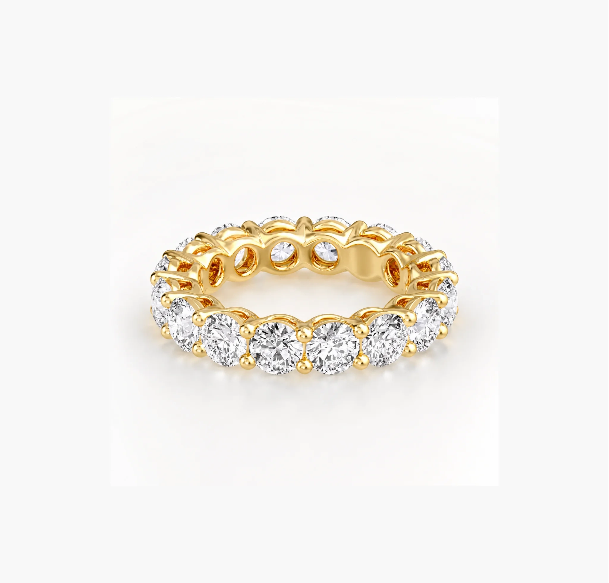 14K Lab Grown Round Diamond Eternity Band - 5.0 ct product image 1