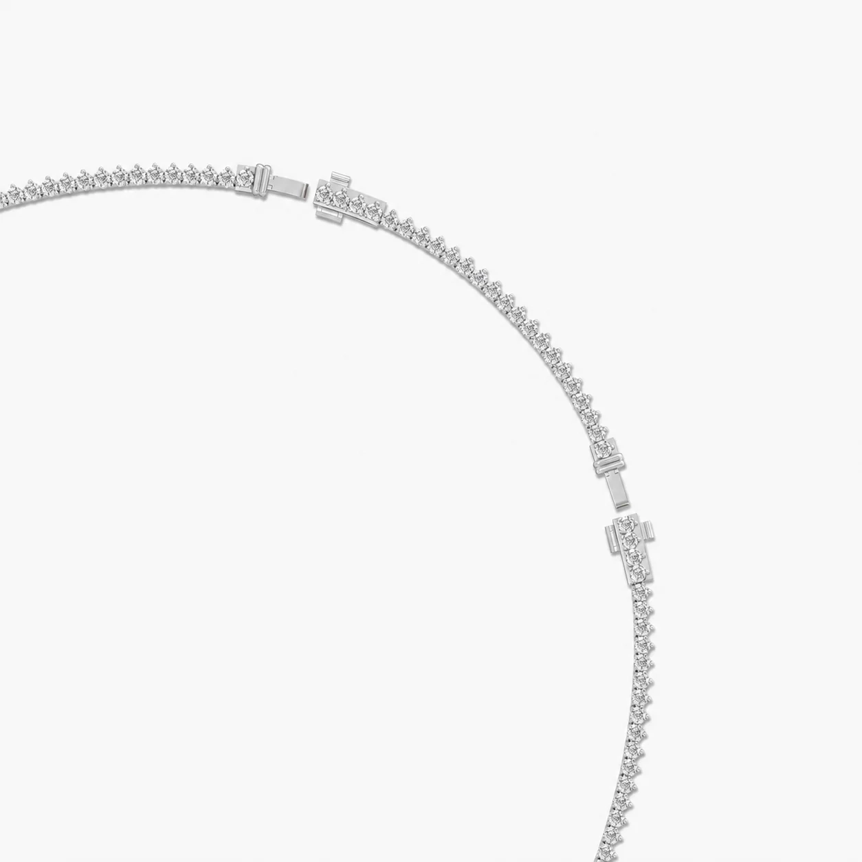 14K Gold Lab Grown Diamond Graduated Tennis Necklace-10 ct thumbnail 4