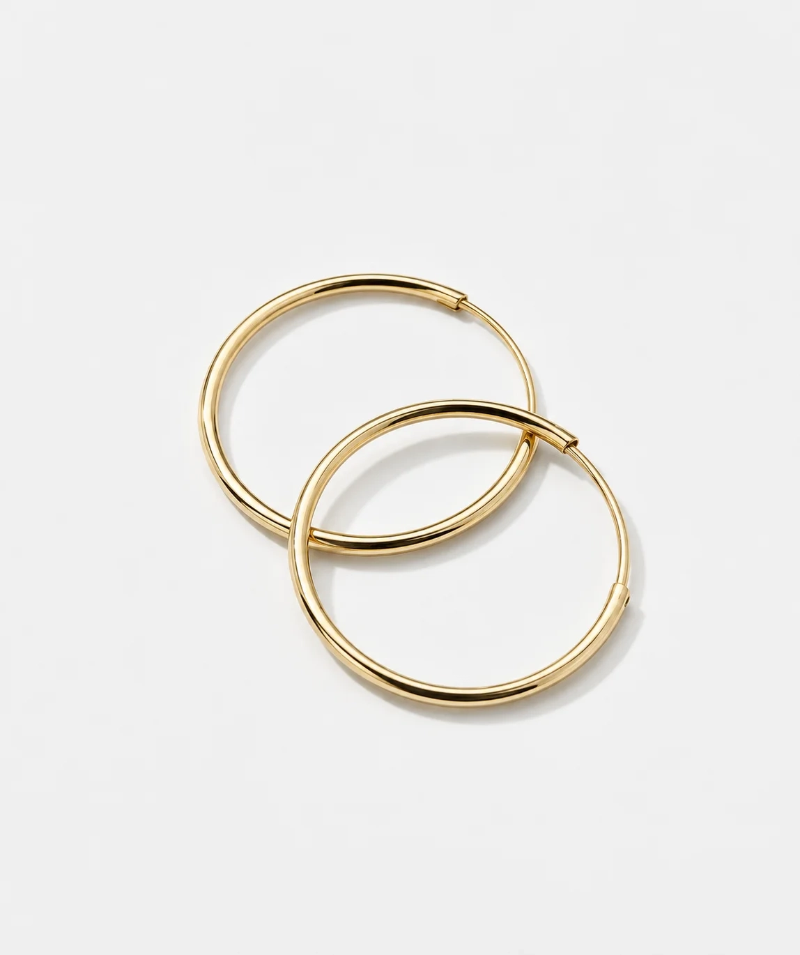 14K Gold Classic Everyday Hoops - 15 mm thumbnail 3