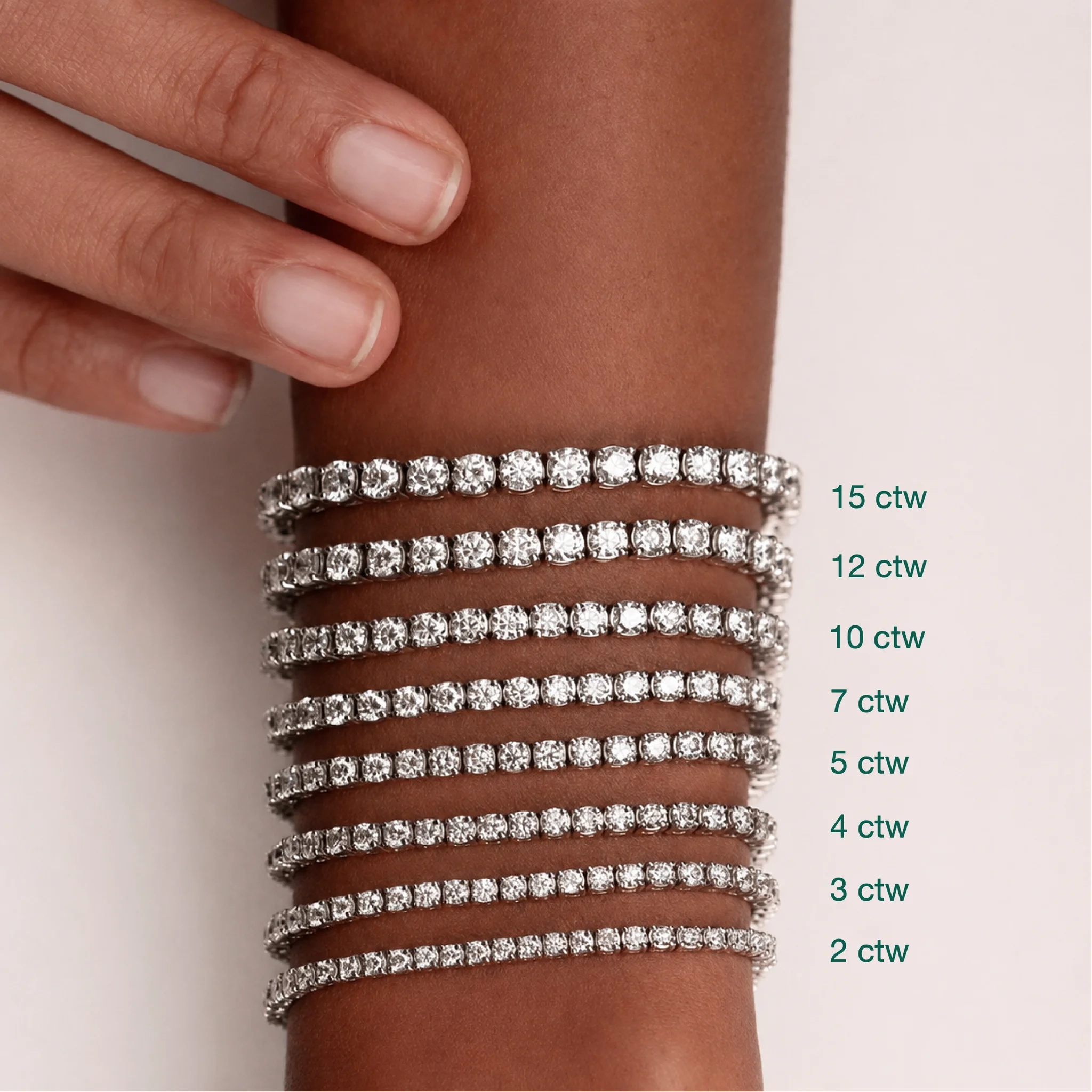 14K Gold Lab Grown Diamond Tennis Bracelet-3.00 ct thumbnail 5