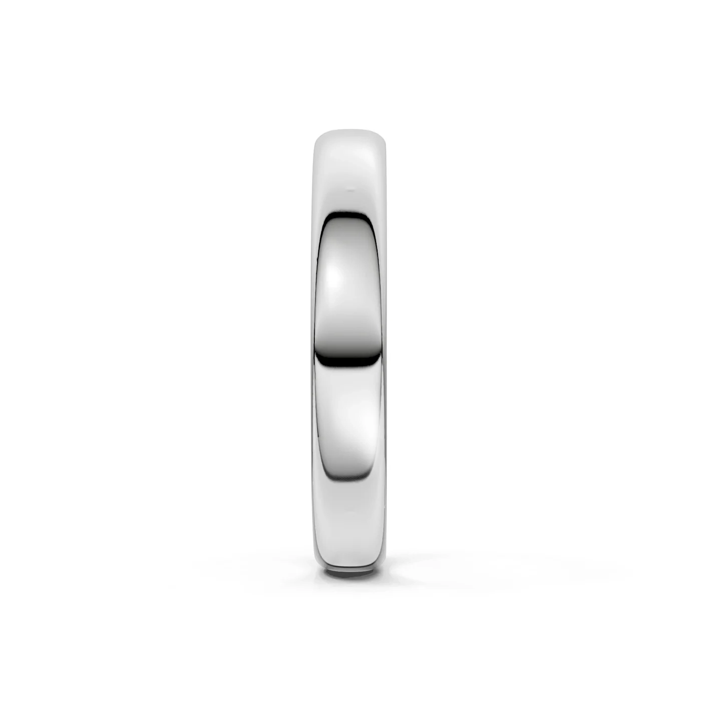 14K Low Dome Plain Gold Band - 4 mm thumbnail 3