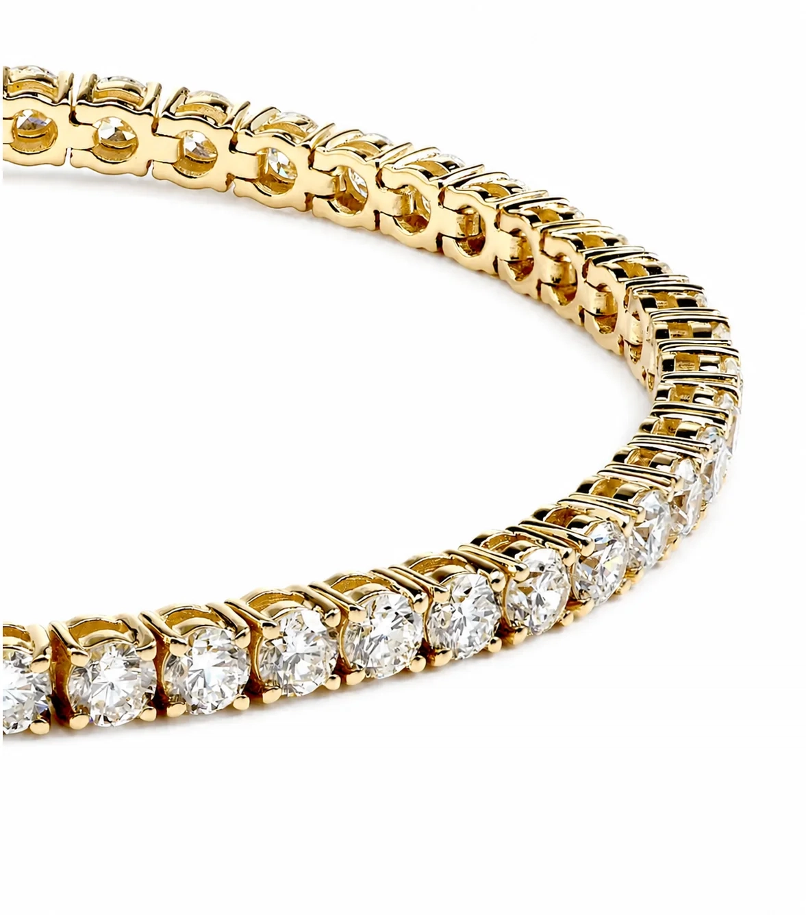 14K Gold Lab Grown Diamond Tennis Bracelet-10.00 ct thumbnail 4