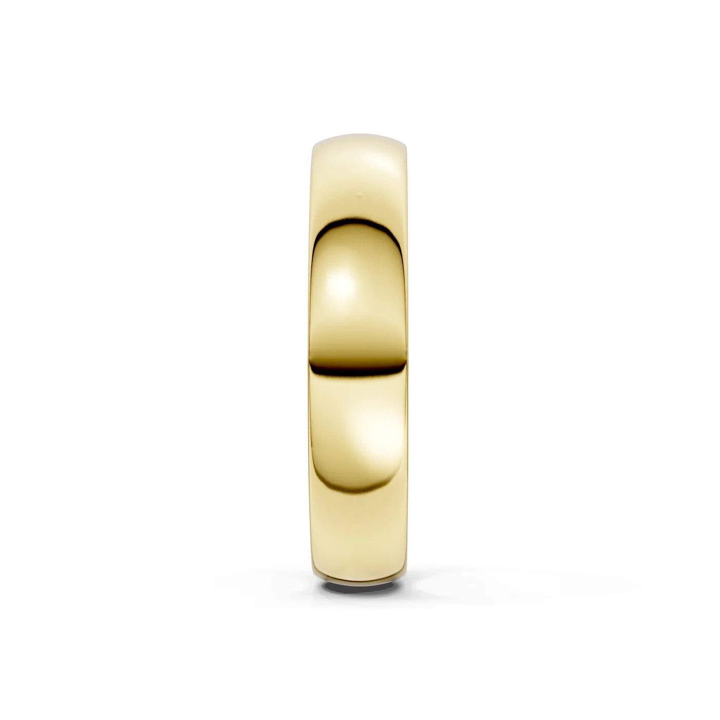 14K Low Dome Plain Gold Band - 5 mm thumbnail 4