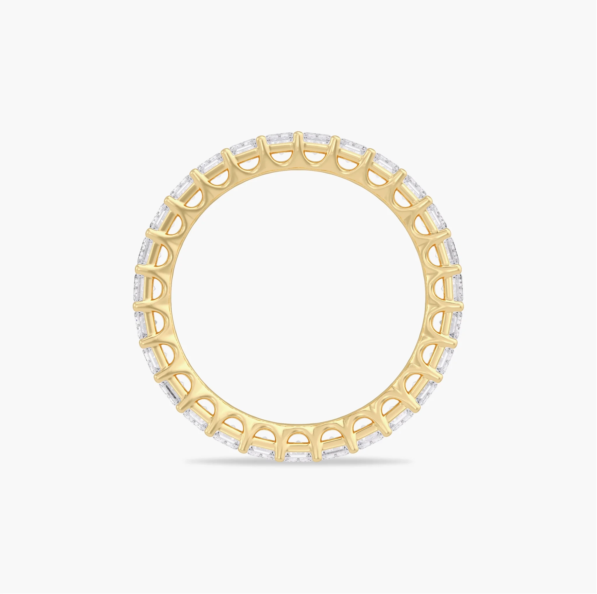 14K Lab Grown Emerald Diamond Eternity Band - 3.0 ct thumbnail 3