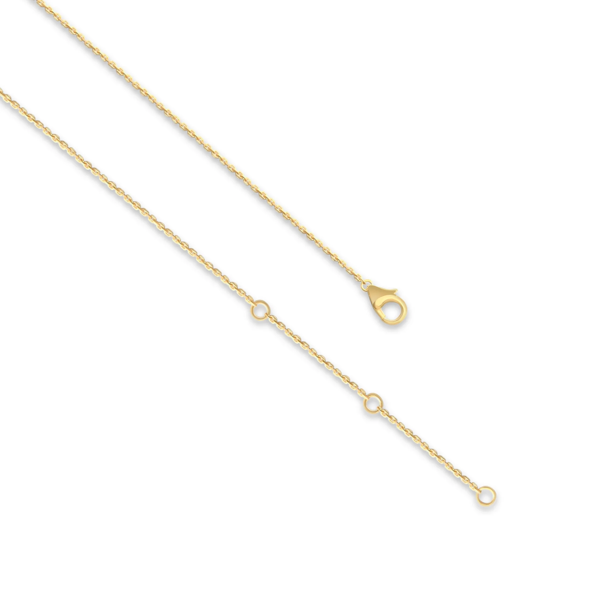 14K Gold Natural Diamond & Semi-Precious Gemstone Drop Necklace - Swiss Blue Topaz thumbnail 5