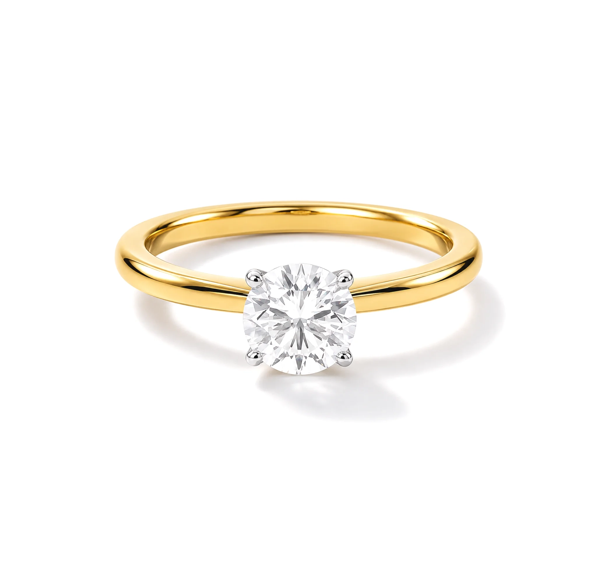 14K Lab Grown Round Diamond Comfort Fit Engagement Ring - 1.0 ct product image 1