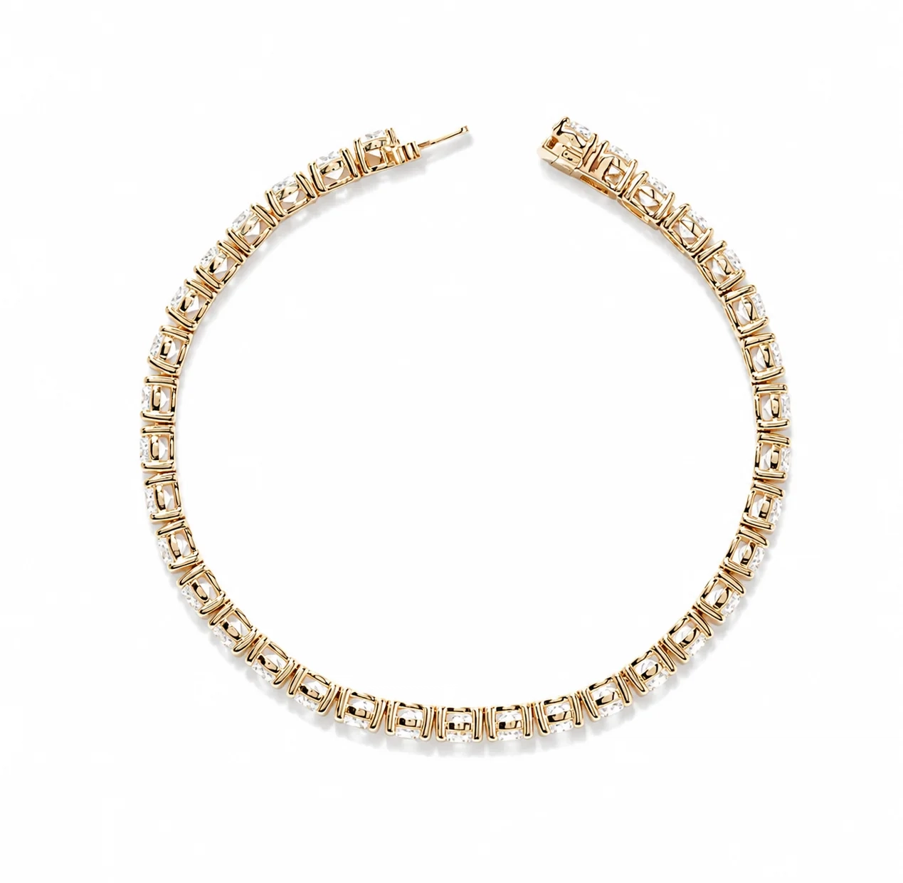 14K Gold Lab Grown Diamond Tennis Bracelet-10.00 ct thumbnail 2