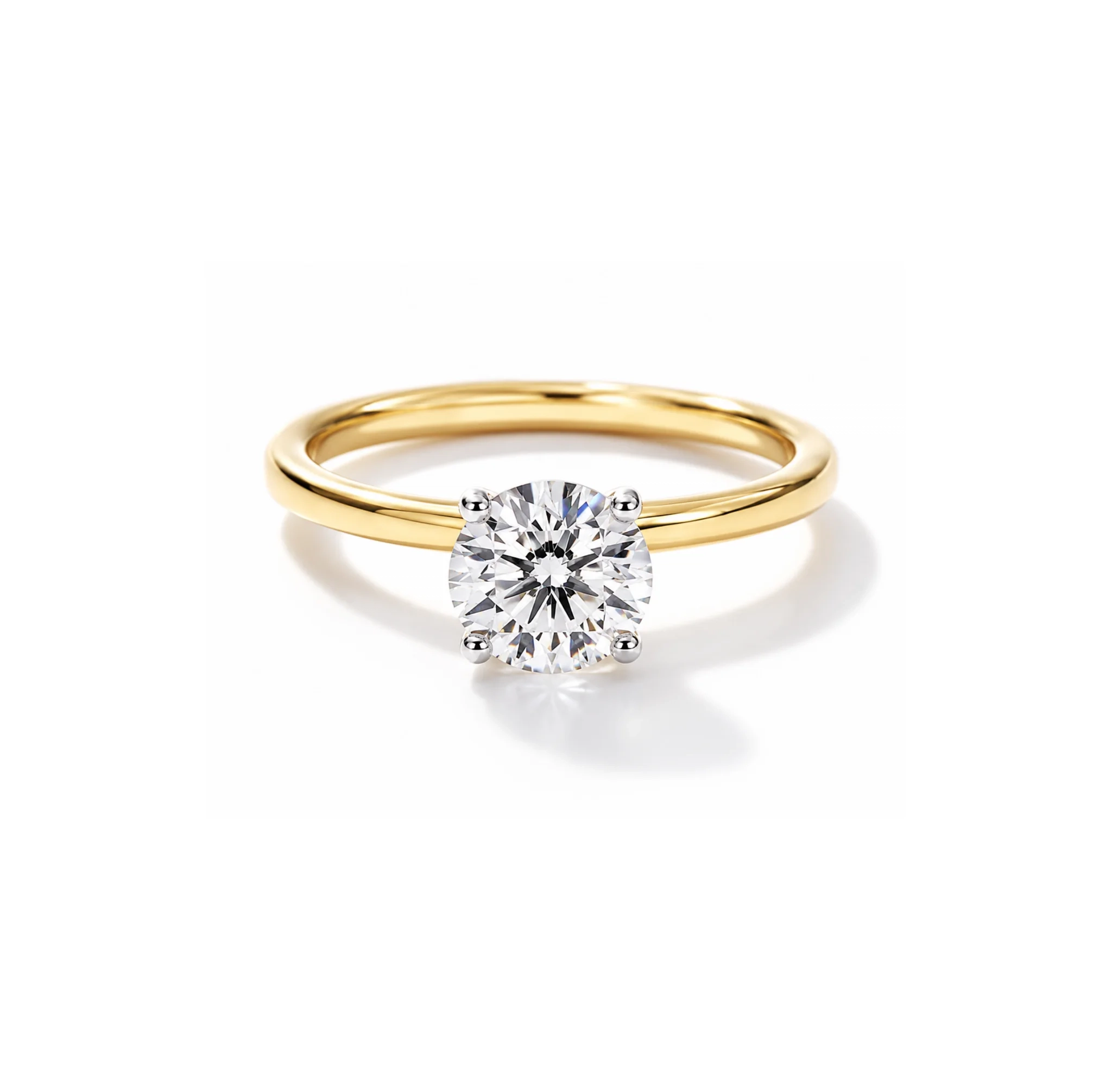 14K Lab Grown Round Diamond Comfort Fit Engagement Ring - 1.5 ct product image 1