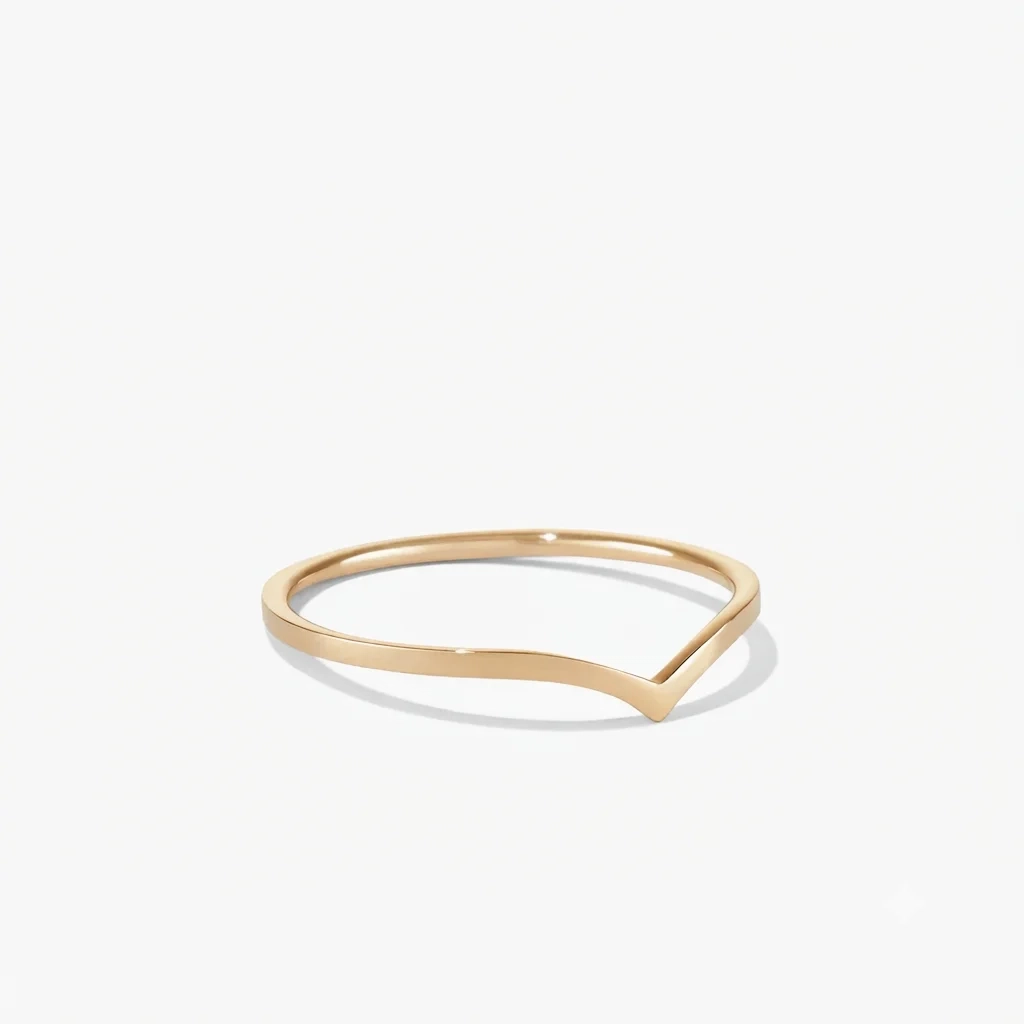 14K Gold Wishbone ring thumbnail 2